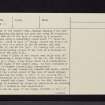 Dunmore, NS68NW 10, Ordnance Survey index card, page number 2, Verso