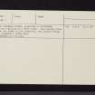 Waterhead, Machar Stones, NS68SE 1, Ordnance Survey index card, page number 2, Verso