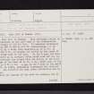 Keir Hill Of Dasher, NS69NE 3, Ordnance Survey index card, page number 1, Recto