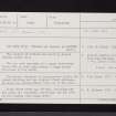 Coldoch, NS69NE 10, Ordnance Survey index card, Recto