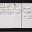 Craighead, NS69NE 18, Ordnance Survey index card, page number 1, Recto