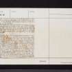 Old Leckie, NS69SE 2, Ordnance Survey index card, page number 2, Verso