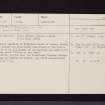 Ballochleam, NS69SE 10, Ordnance Survey index card, Recto