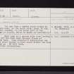 Kippen, Castlehill, NS69SE 11, Ordnance Survey index card, Recto