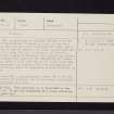 Spout Of Ballochleam, NS69SE 13, Ordnance Survey index card, Recto