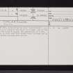 Carleatheran, NS69SE 14, Ordnance Survey index card, page number 1, Recto