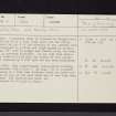 Balgair Muir, NS69SW 12, Ordnance Survey index card, Recto