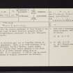 Tower, NS71SE 18, Ordnance Survey index card, page number 1, Recto