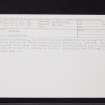 Sanquhar, NS71SE 32, Ordnance Survey index card, Recto