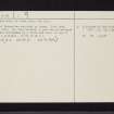Cadzow Castle, Park Pale, NS75SW 3, Ordnance Survey index card, page number 2, Verso