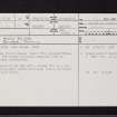Hamilton, Carlisle Road, Avon Bridge, NS75SW 13, Ordnance Survey index card, page number 1, Recto