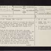Lochend Loch, NS76NW 2, Ordnance Survey index card, page number 1, Recto