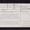 Faskine, NS76SE 13, Ordnance Survey index card, page number 1, Recto