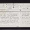 Westerwood, Antonine Wall, NS77NE 8, Ordnance Survey index card, page number 1, Recto