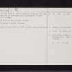 Westerwood, Antonine Wall, NS77NE 8, Ordnance Survey index card, page number 4, Verso