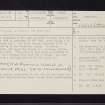 Arniebog, NS77NE 10, Ordnance Survey index card, page number 1, Recto