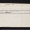 Arniebog, NS77NE 11, Ordnance Survey index card, Recto