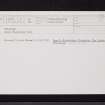 Tollpark, NS77NE 13, Ordnance Survey index card, Recto