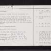 Garnhall, NS77NE 14, Ordnance Survey index card, page number 2, Verso