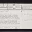 Carrickstone, NS77NE 15, Ordnance Survey index card, page number 1, Recto