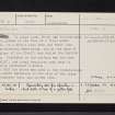 Carrickstone Farm, NS77NE 21, Ordnance Survey index card, Recto