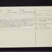 Castlecary, NS77NE 25, Ordnance Survey index card, Recto