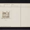 Auchinvole Castle, NS77NW 15, Ordnance Survey index card, Recto