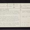 Colziumbea, NS77NW 21, Ordnance Survey index card, page number 1, Recto