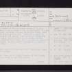 Kilsyth, Howe Street, Burial-Ground, NS77NW 23, Ordnance Survey index card, page number 1, Recto