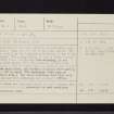 Old Sauchie, NS78NE 2, Ordnance Survey index card, Recto