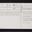 Loch Coulter, NS78NE 9, Ordnance Survey index card, page number 1, Recto