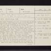 Craigengelt, Ghost's Knowe, NS78NW 3, Ordnance Survey index card, page number 1, Recto