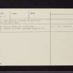 Stirling, NS79SE 43, Ordnance Survey index card, page number 2, Verso