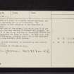 Woodside, NS79SE 54, Ordnance Survey index card, page number 2, Verso