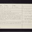 Cambusbarron, Chapel Well, NS79SE 62, Ordnance Survey index card, Recto