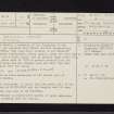 Dalveen Castle, NS80NE 10, Ordnance Survey index card, page number 1, Recto