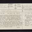 Enoch Castle, NS80SE 5, Ordnance Survey index card, page number 1, Recto