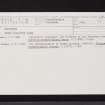 Durisdeer, NS80SE 8, Ordnance Survey index card, Recto