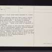 Castlehill, NS80SE 9, Ordnance Survey index card, page number 2, Verso