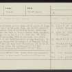 Whitecleuch, NS81NW 5, Ordnance Survey index card, Recto