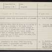 Auchengruith Craig, NS81SE 1, Ordnance Survey index card, page number 1, Recto