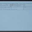 Sanquhar Moor, NS81SW 1, Ordnance Survey index card, Recto
