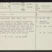 Ladle Knowe, NS82NW 1, Ordnance Survey index card, page number 1, Recto