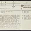 Sheriffcleuch, NS82SW 2, Ordnance Survey index card, page number 1, Recto