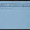 Parkhall, NS83SE 2, Ordnance Survey index card, Recto
