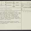 Mount Stewart, NS83SE 5, Ordnance Survey index card, page number 1, Recto