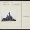 Douglas, St Bride's Church, NS83SW 5, Ordnance Survey index card, Recto