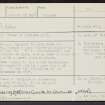 Tower Of Hallbar, NS84NW 11, Ordnance Survey index card, Recto