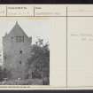 Tower Of Hallbar, NS84NW 11, Ordnance Survey index card, page number 3, Recto
