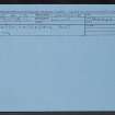 Lanark, Castlegate Port, NS84SE 20, Ordnance Survey index card, Recto